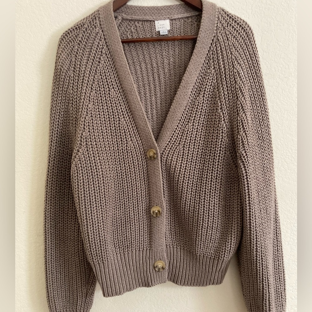 Brown Cardigan Sweater